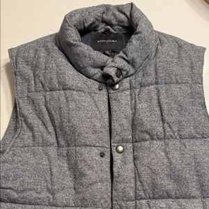 Banana Republic Heather Gray Quilted Vest